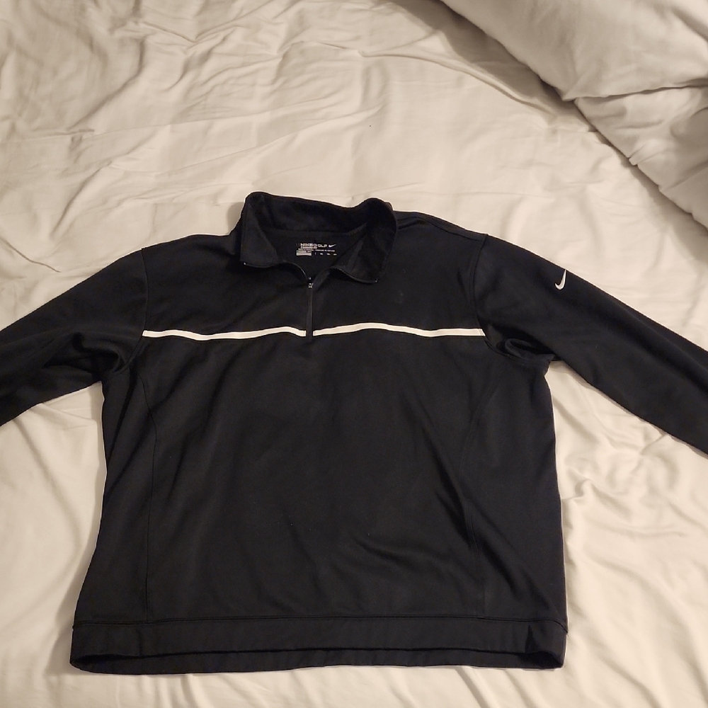 Black Nike Pullover with White Stripe